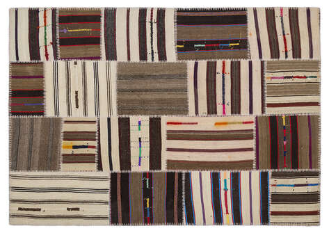 Apex Kilim Patchwork Unique Striped 2222 160 cm X 230 cm - 1
