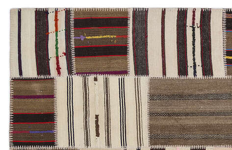 Apex Kilim Patchwork Unique Striped 2222 160 cm X 230 cm - 2