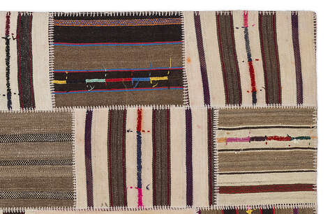 Apex Kilim Patchwork Unique Striped 2222 160 cm X 230 cm - 3