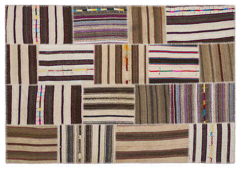 Apex Kilim Patchwork Unique Striped 2226 160 cm X 230 cm - 1