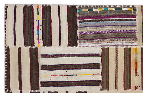 Apex Kilim Patchwork Unique Striped 2226 160 cm X 230 cm - 2