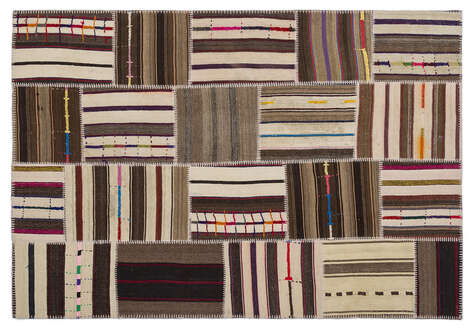Apex Kilim Patchwork Unique Striped 2227 160 cm X 230 cm - 1