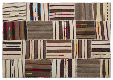 Apex Kilim Patchwork Unique Striped 2232 160 cm X 230 cm - 1