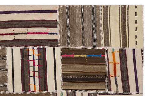 Apex Kilim Patchwork Unique Striped 2232 160 cm X 230 cm - 3