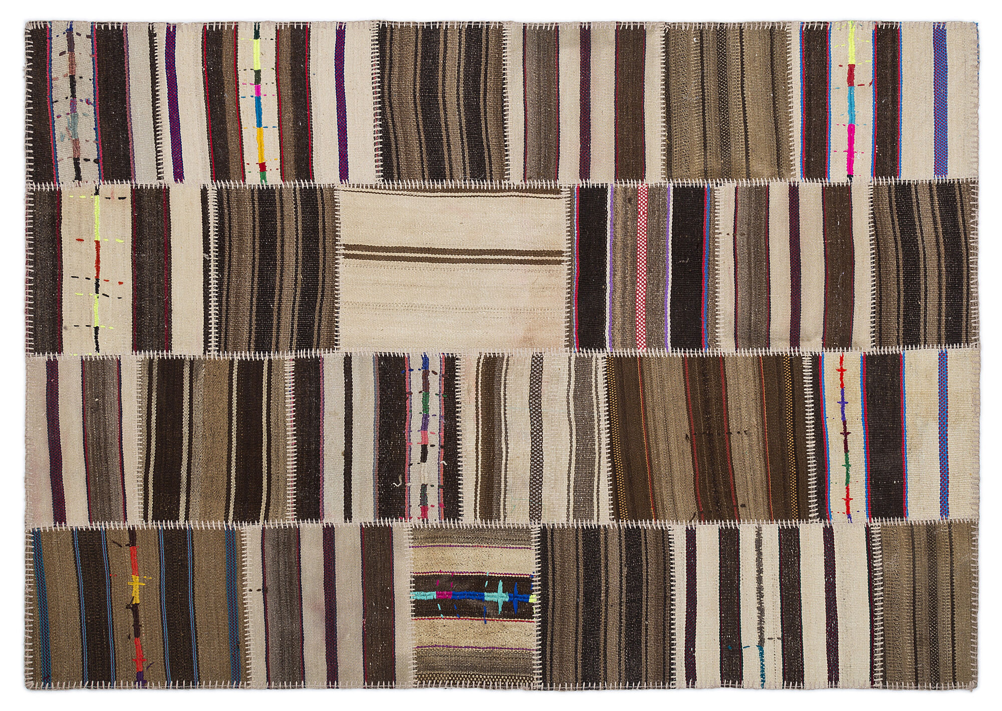 Apex Kilim Patchwork Unique Striped 2234 160 cm X 230 cm