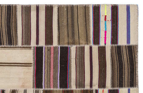 Apex Kilim Patchwork Unique Striped 2234 160 cm X 230 cm - 3
