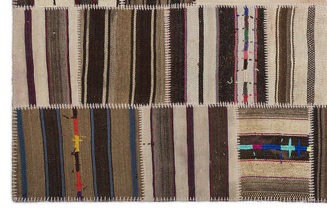 Apex Kilim Patchwork Unique Striped 2234 160 cm X 230 cm - 4