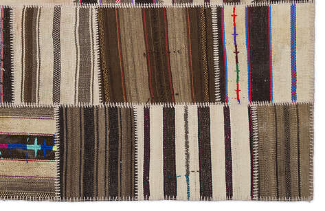 Apex Kilim Patchwork Unique Striped 2234 160 cm X 230 cm - 5