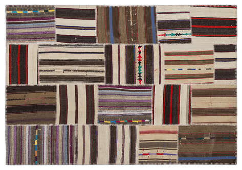 Apex Kilim Patchwork Unique Striped 2235 160 cm X 230 cm - 1