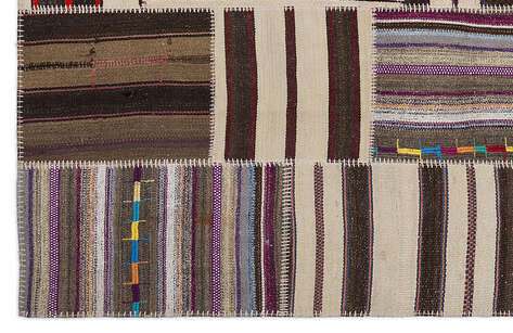Apex Kilim Patchwork Unique Striped 2235 160 cm X 230 cm - 4