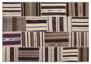 Apex Kilim Patchwork Unique Striped 2237 160 cm X 230 cm (1)