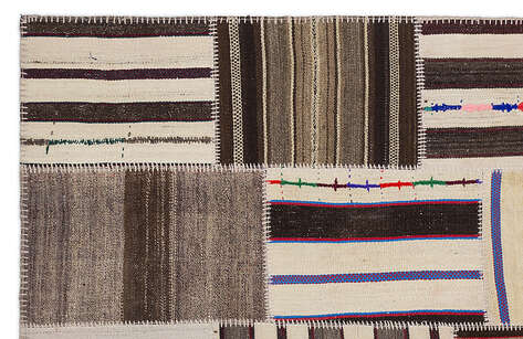 Apex Kilim Patchwork Unique Striped 2237 160 cm X 230 cm - 2
