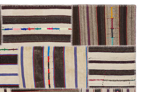 Apex Kilim Patchwork Unique Striped 2237 160 cm X 230 cm - 3