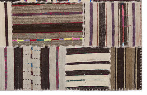Apex Kilim Patchwork Unique Striped 2237 160 cm X 230 cm - 5