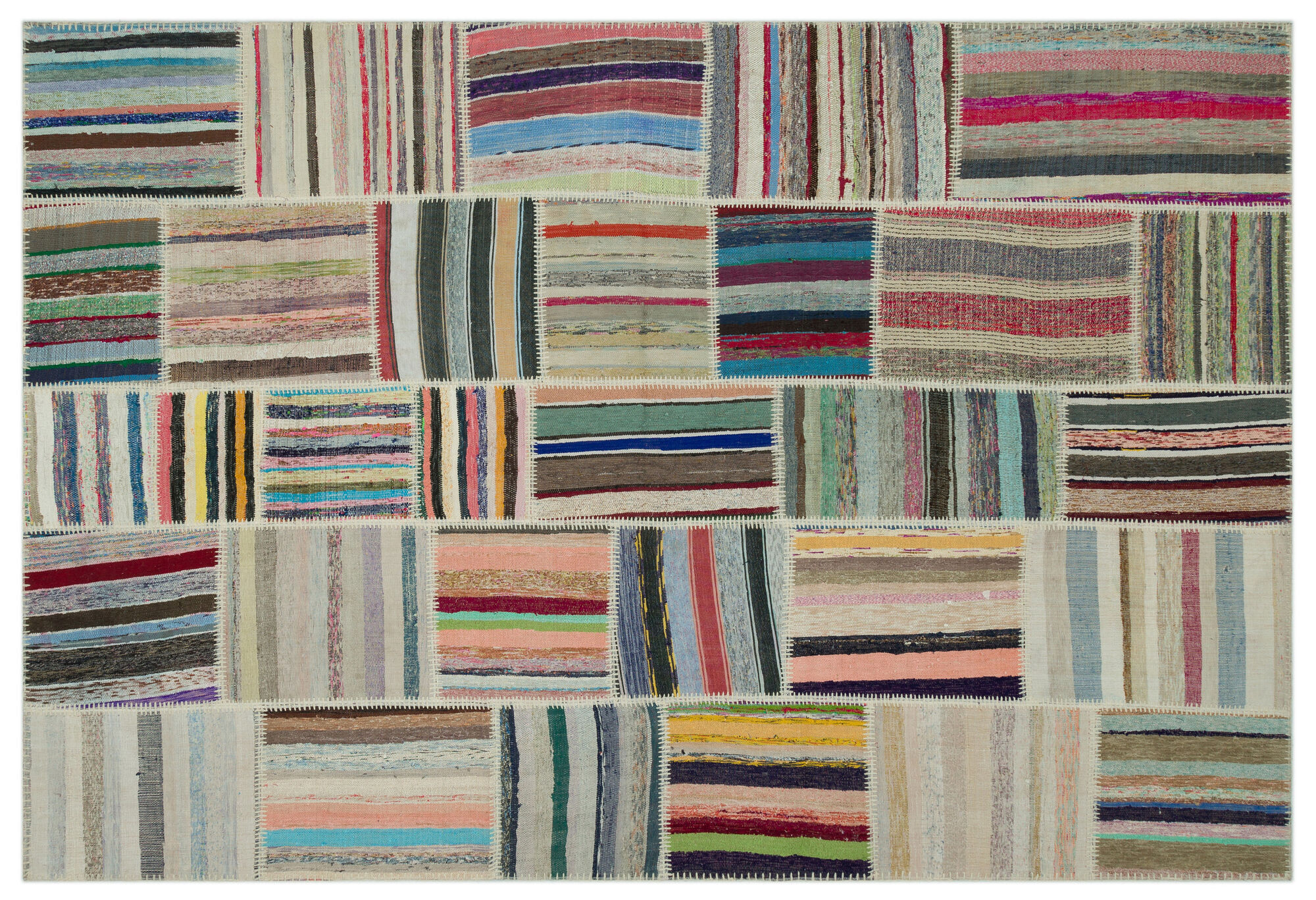 Apex Kilim Patchwork Unique Striped 22396 188 cm X 280 cm