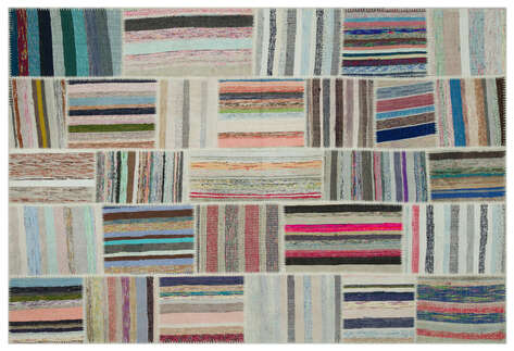 Apex Kilim Patchwork Unique Striped 22397 190 cm X 280 cm - 1
