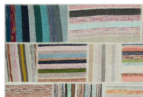 Apex Kilim Patchwork Unique Striped 22397 190 cm X 280 cm - 4