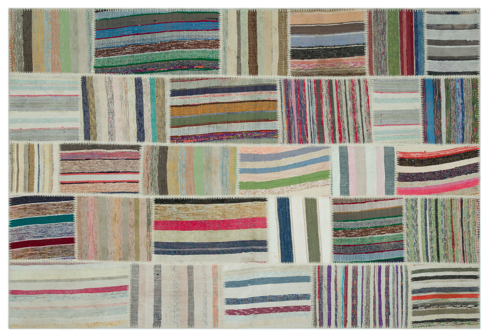 Apex Kilim Patchwork Unique Striped 22399 190 cm X 280 cm