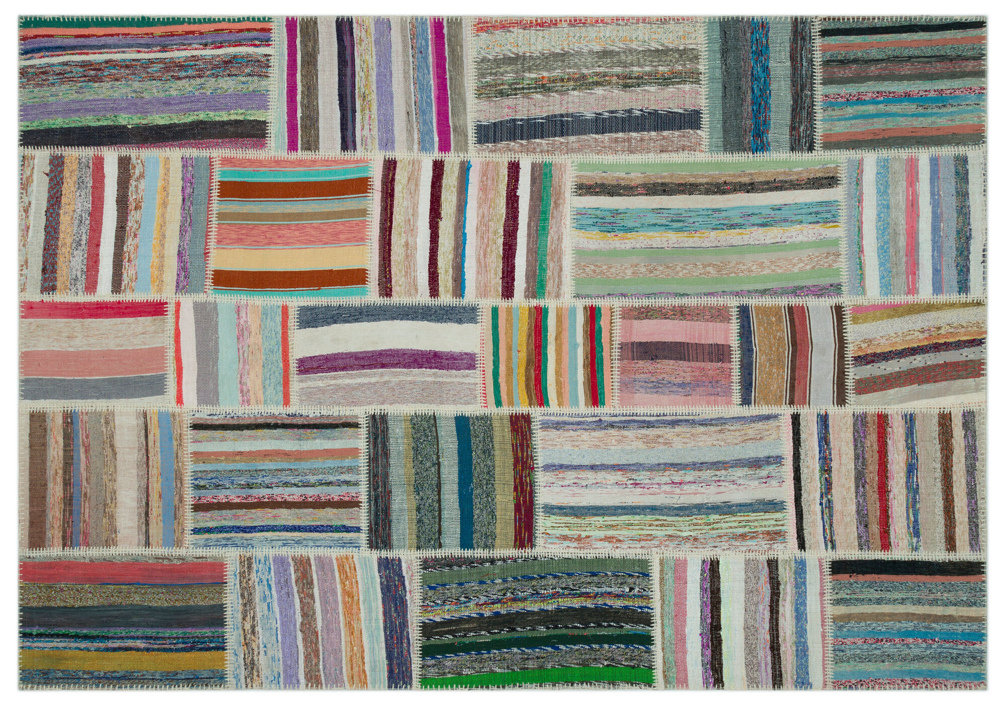 Apex Kilim Patchwork Unique Striped 22400 190 cm X 275 cm