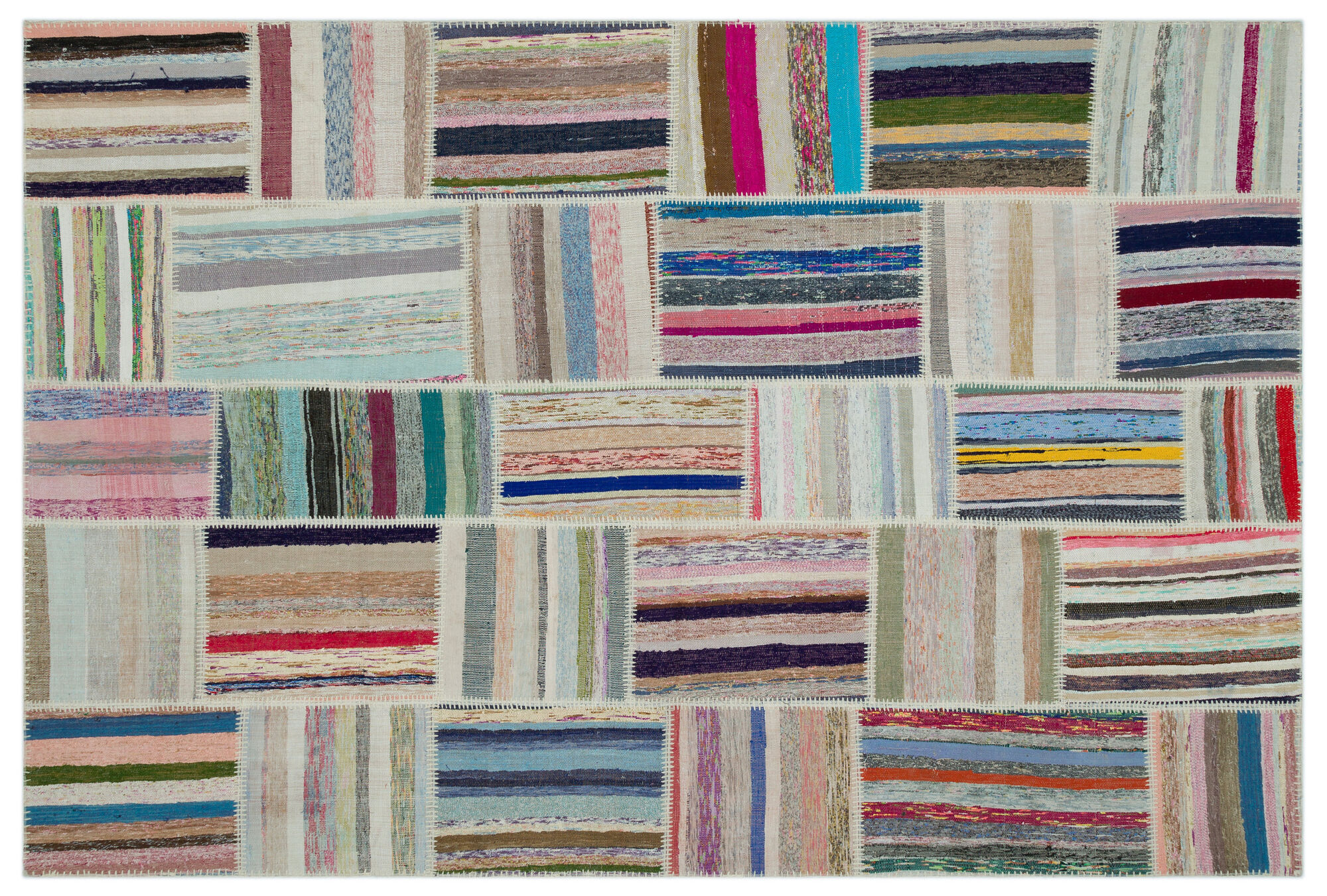 Apex Kilim Patchwork Unique Striped 22402 188 cm X 278 cm