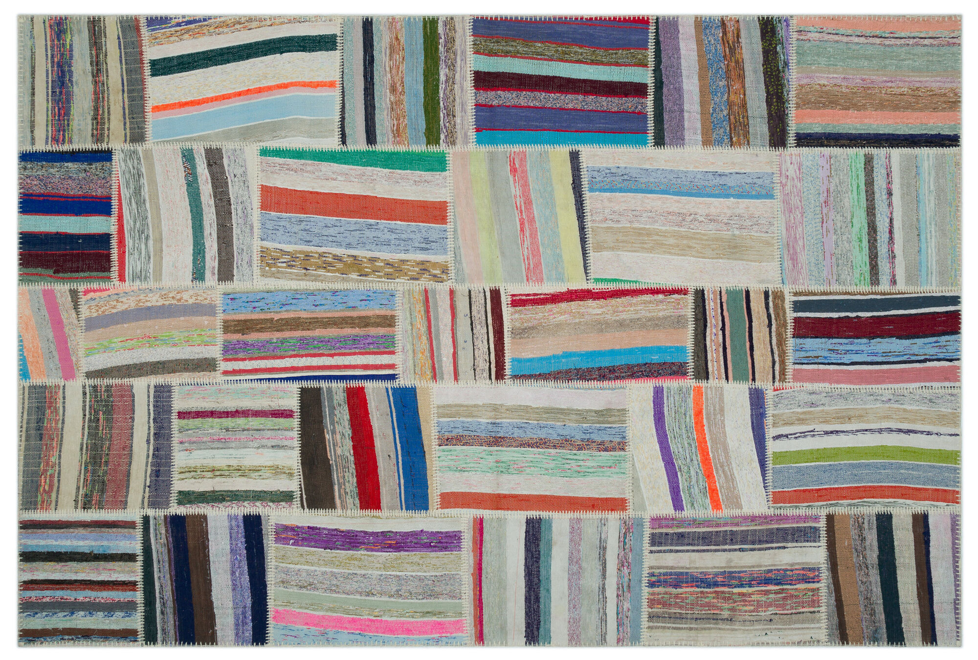 Apex Kilim Patchwork Unique Striped 22403 186 cm X 278 cm