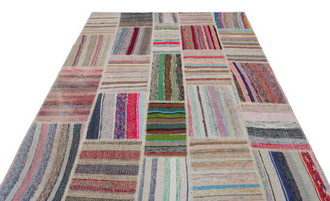 Apex Kilim Patchwork Unique Striped 22405 189 cm X 273 cm - 3