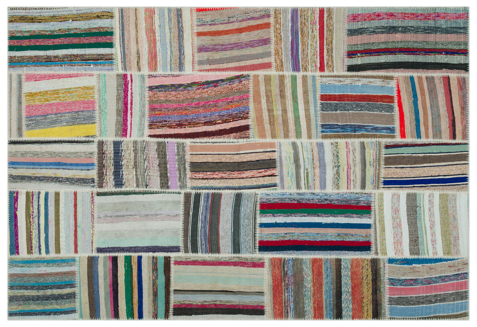 Apex Kilim Patchwork Unique Striped 22407 190 cm X 280 cm