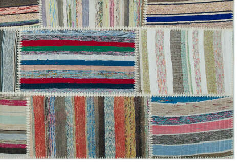 Apex Kilim Patchwork Unique Striped 22407 190 cm X 280 cm - 5