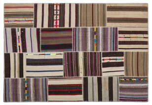Apex Kilim Patchwork Unique Striped 2243 160 cm X 230 cm (1)