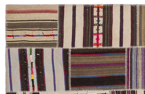 Apex Kilim Patchwork Unique Striped 2243 160 cm X 230 cm - 2
