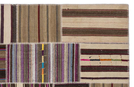 Apex Kilim Patchwork Unique Striped 2243 160 cm X 230 cm - 3