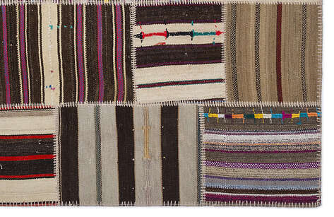 Apex Kilim Patchwork Unique Striped 2243 160 cm X 230 cm - 5
