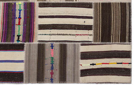 Apex Kilim Patchwork Unique Striped 2248 160 cm X 230 cm - 5