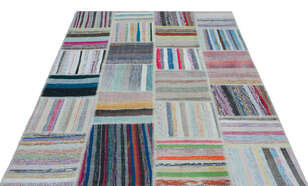 Apex Kilim Patchwork Unique Striped 22488 160 cm X 220 cm - 3