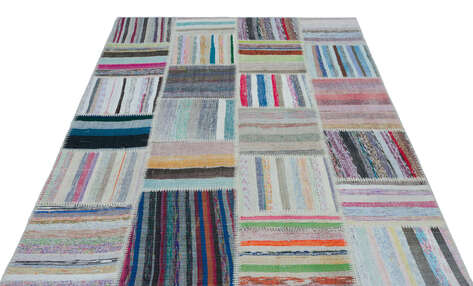 Apex Kilim Patchwork Unique Striped 22488 160 cm X 220 cm - 3