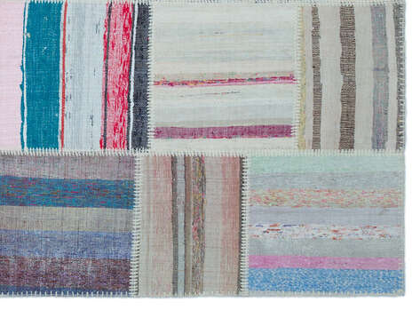 Apex Kilim Patchwork Unique Striped 22489 160 cm X 220 cm - 4