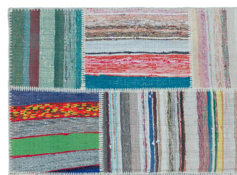 Apex Kilim Patchwork Unique Striped 22489 160 cm X 220 cm - 5