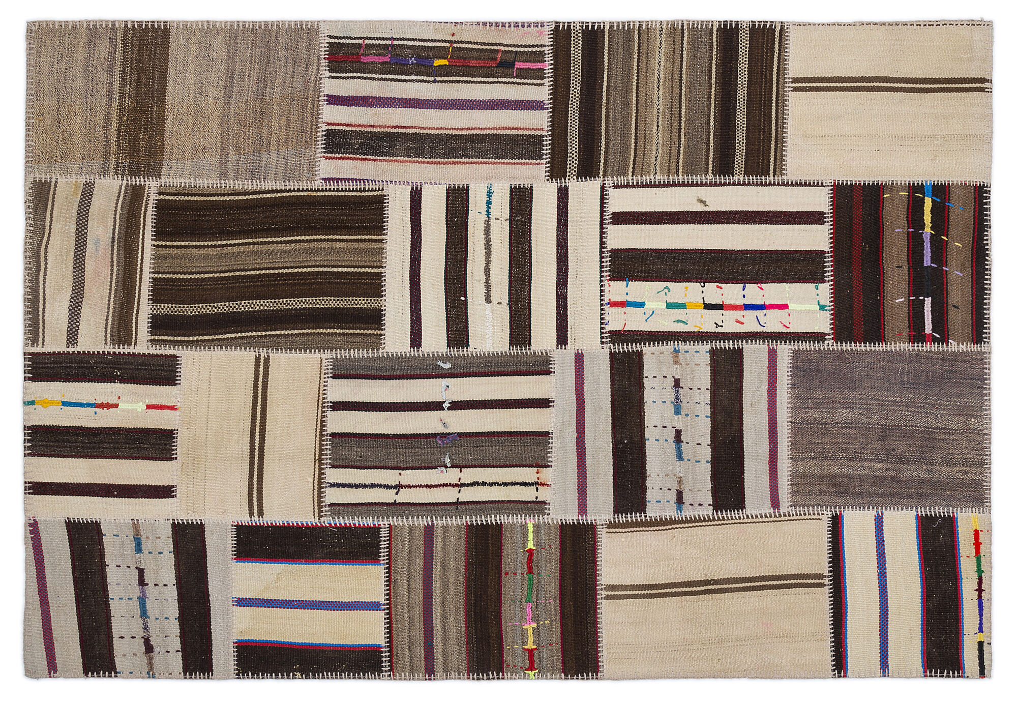 Apex Kilim Patchwork Unique Striped 2249 160 cm X 230 cm