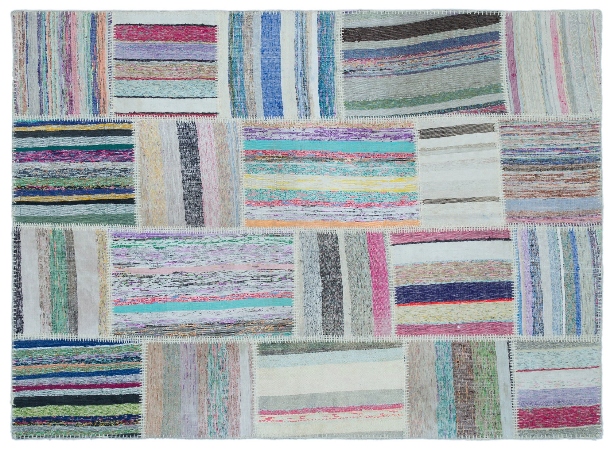 Apex Kilim Patchwork Unique Striped 22490 160 cm X 220 cm