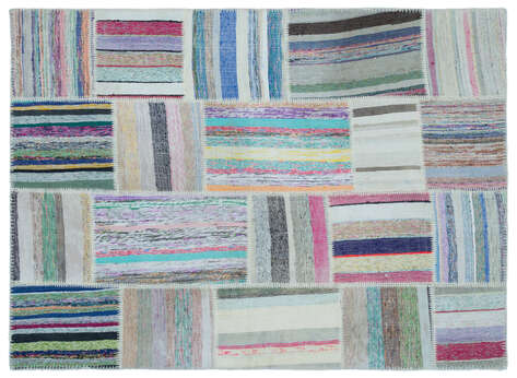 Apex Kilim Patchwork Unique Striped 22490 160 cm X 220 cm - 1