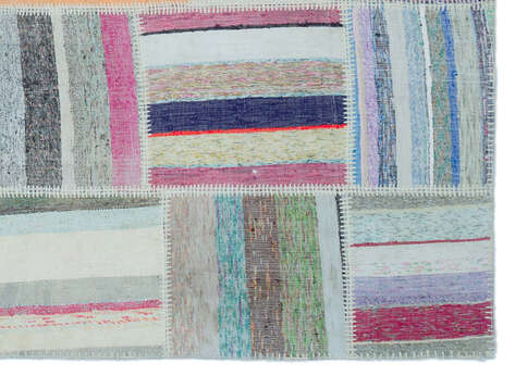 Apex Kilim Patchwork Unique Striped 22490 160 cm X 220 cm - 4