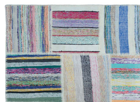 Apex Kilim Patchwork Unique Striped 22490 160 cm X 220 cm - 5