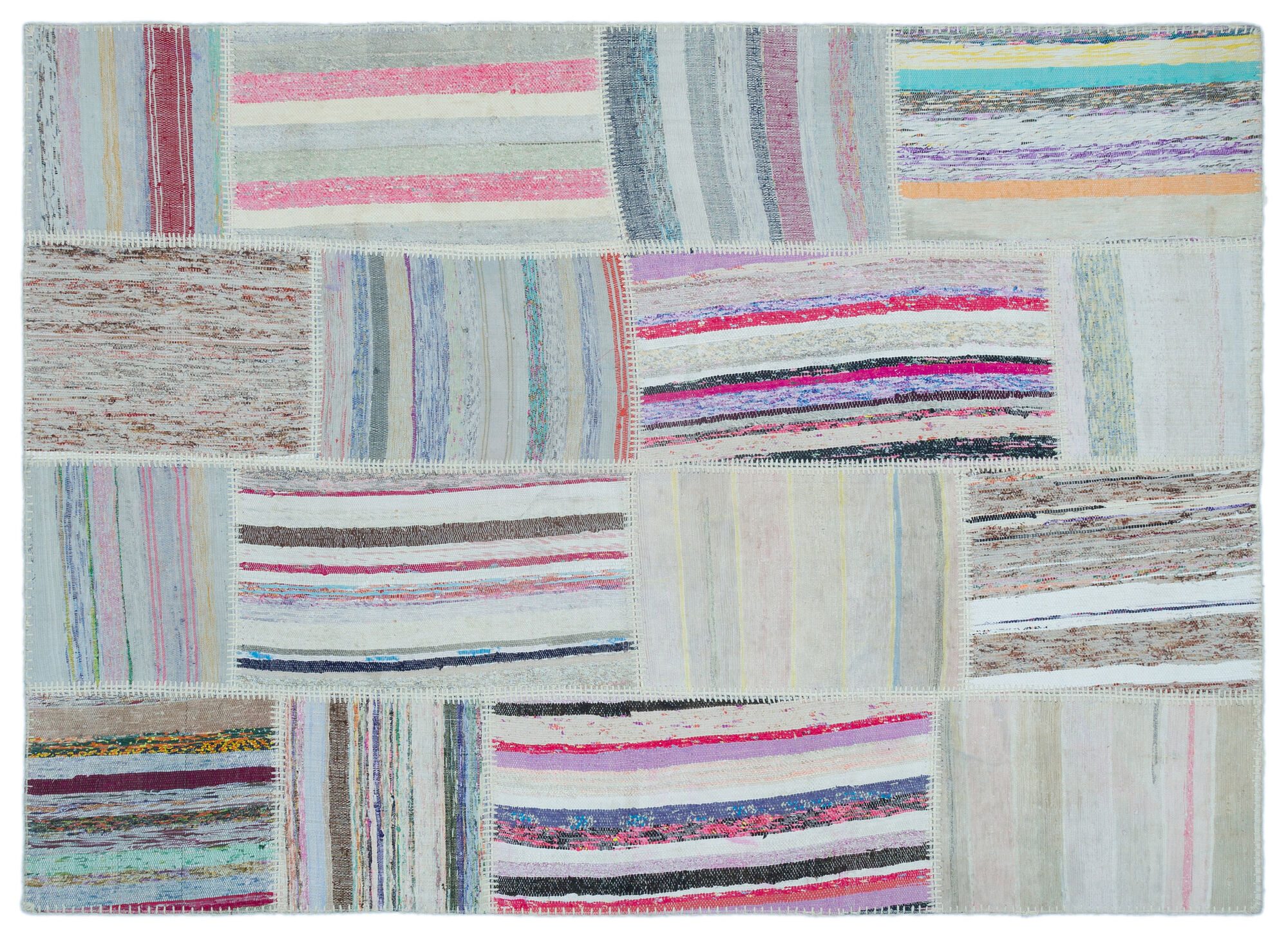 Apex Kilim Patchwork Unique Striped 22494 160 cm X 230 cm