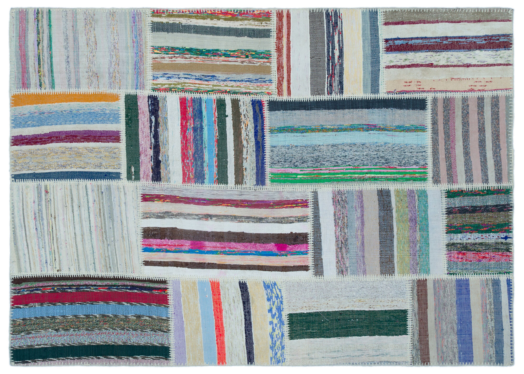 Apex Kilim Patchwork Unique Striped 22495 160 cm X 230 cm