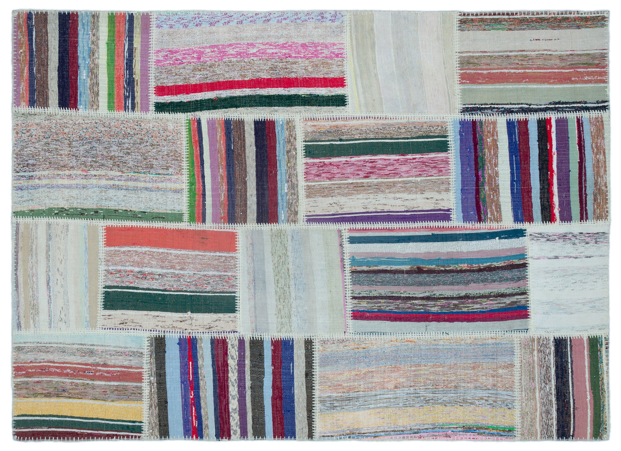 Apex Kilim Patchwork Unique Striped 22496 160 cm X 230 cm