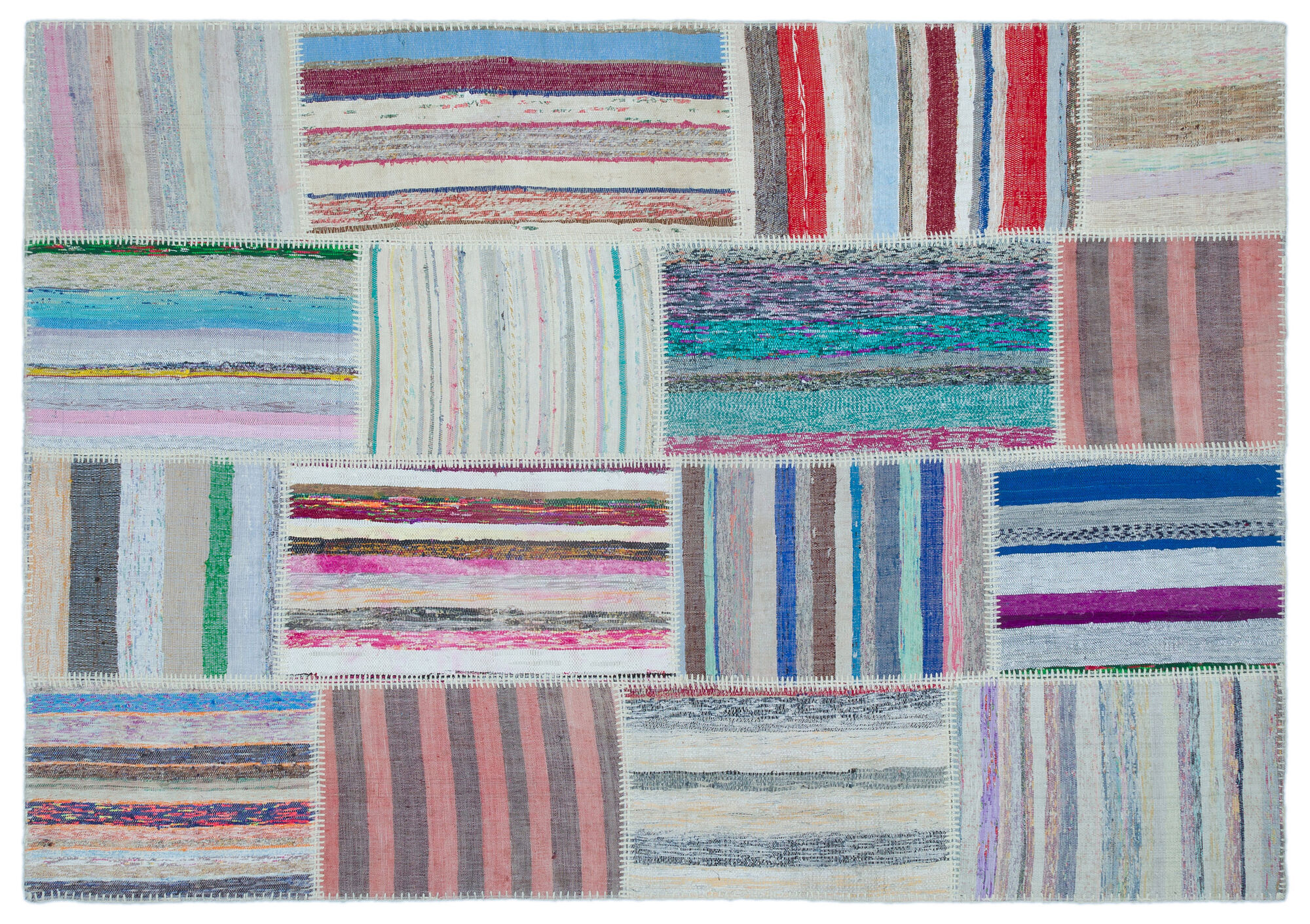 Apex Kilim Patchwork Unique Striped 22498 160 cm X 230 cm