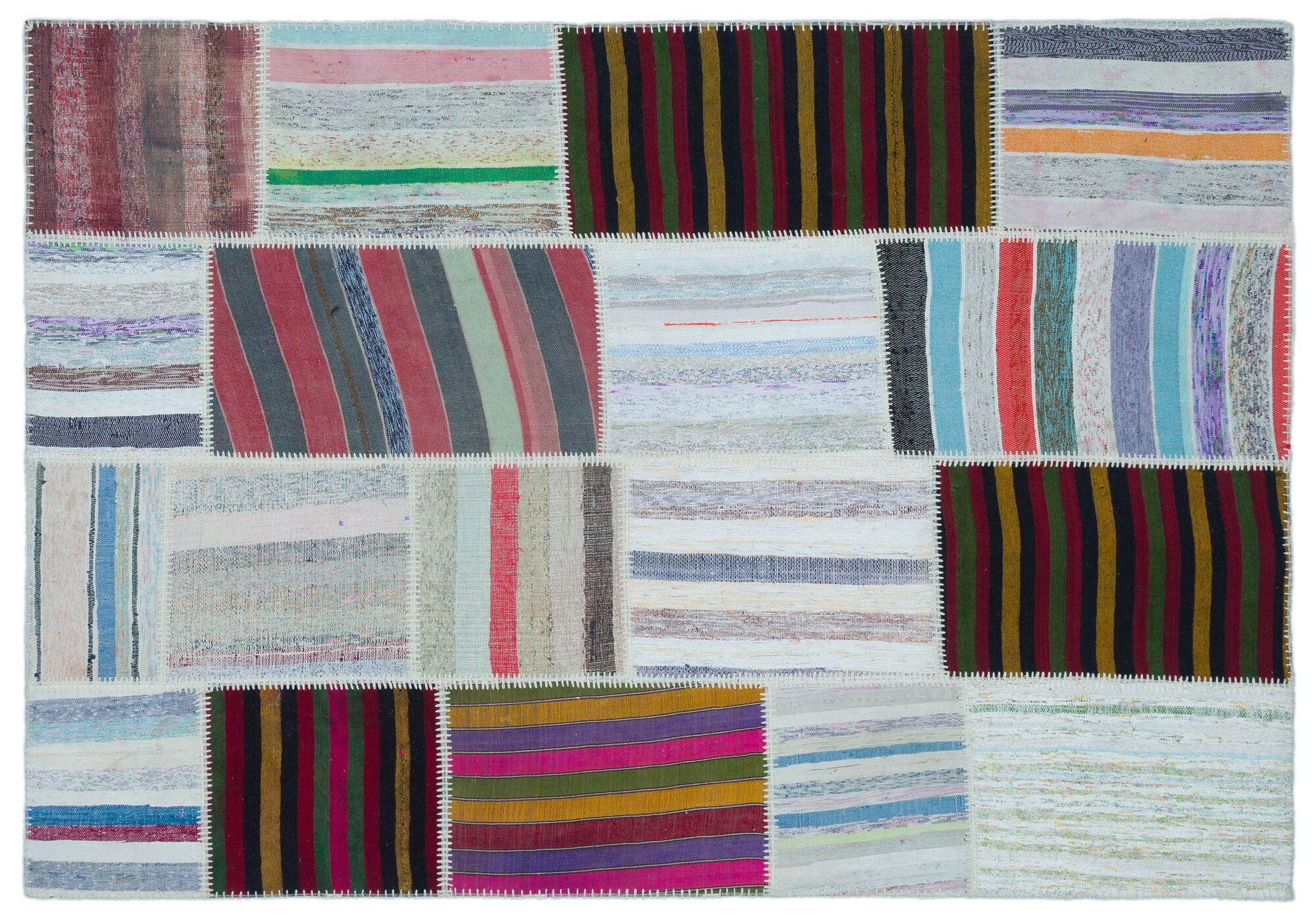 Apex Kilim Patchwork Unique Striped 22500 160 cm X 230 cm