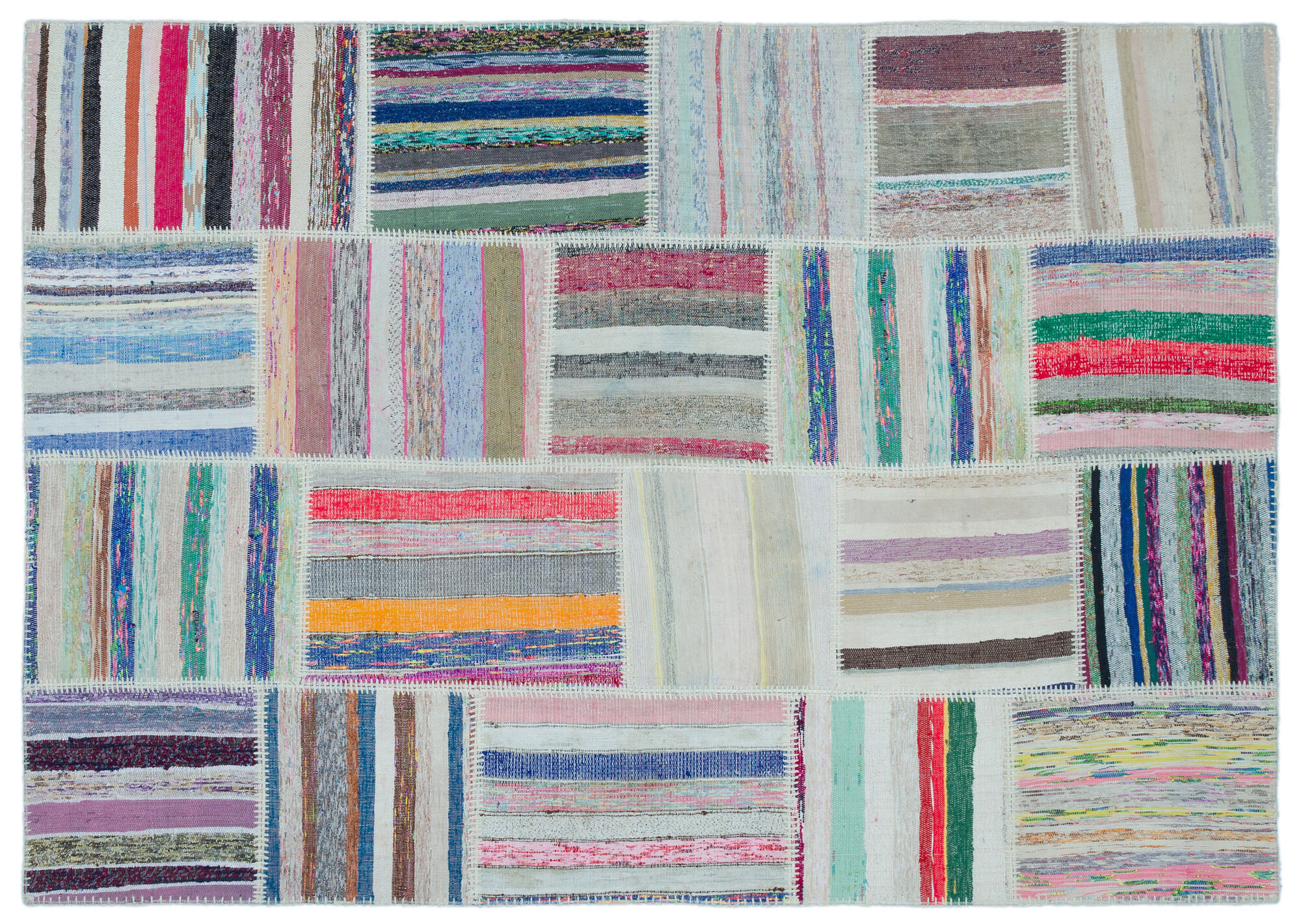 Apex Kilim Patchwork Unique Striped 22502 160 cm X 230 cm