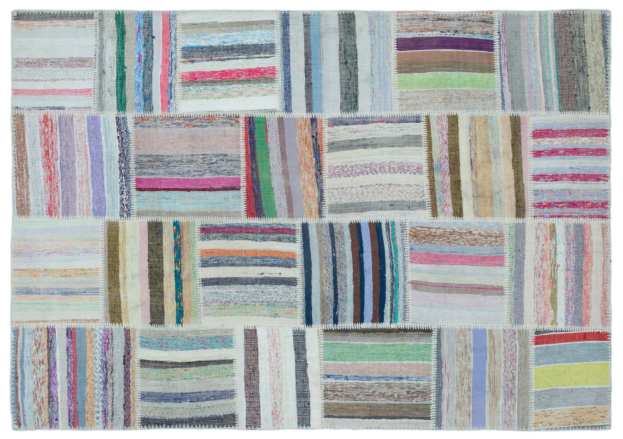 Apex Kilim Patchwork Unique Striped 22511 160 cm X 230 cm
