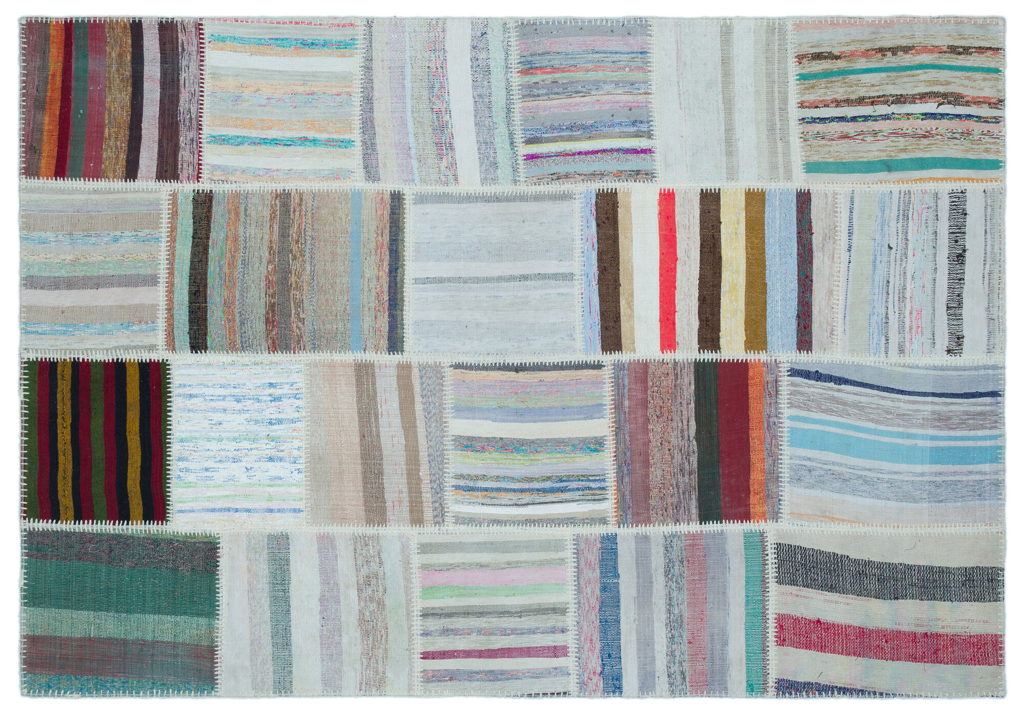 Apex Kilim Patchwork Unique Striped 22513 160 cm X 230 cm